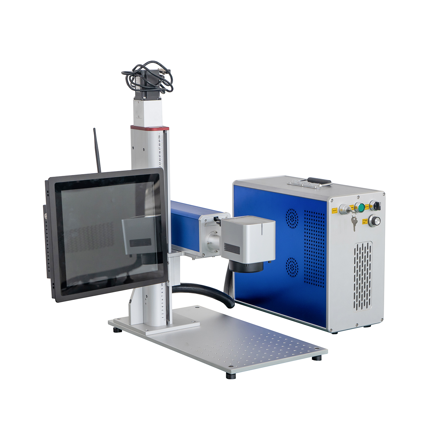Touchscreen Computer IPG JPT RAYCUS MAX CNC Fiber Laser Marker Graveur Machine voor Metaal Plastic