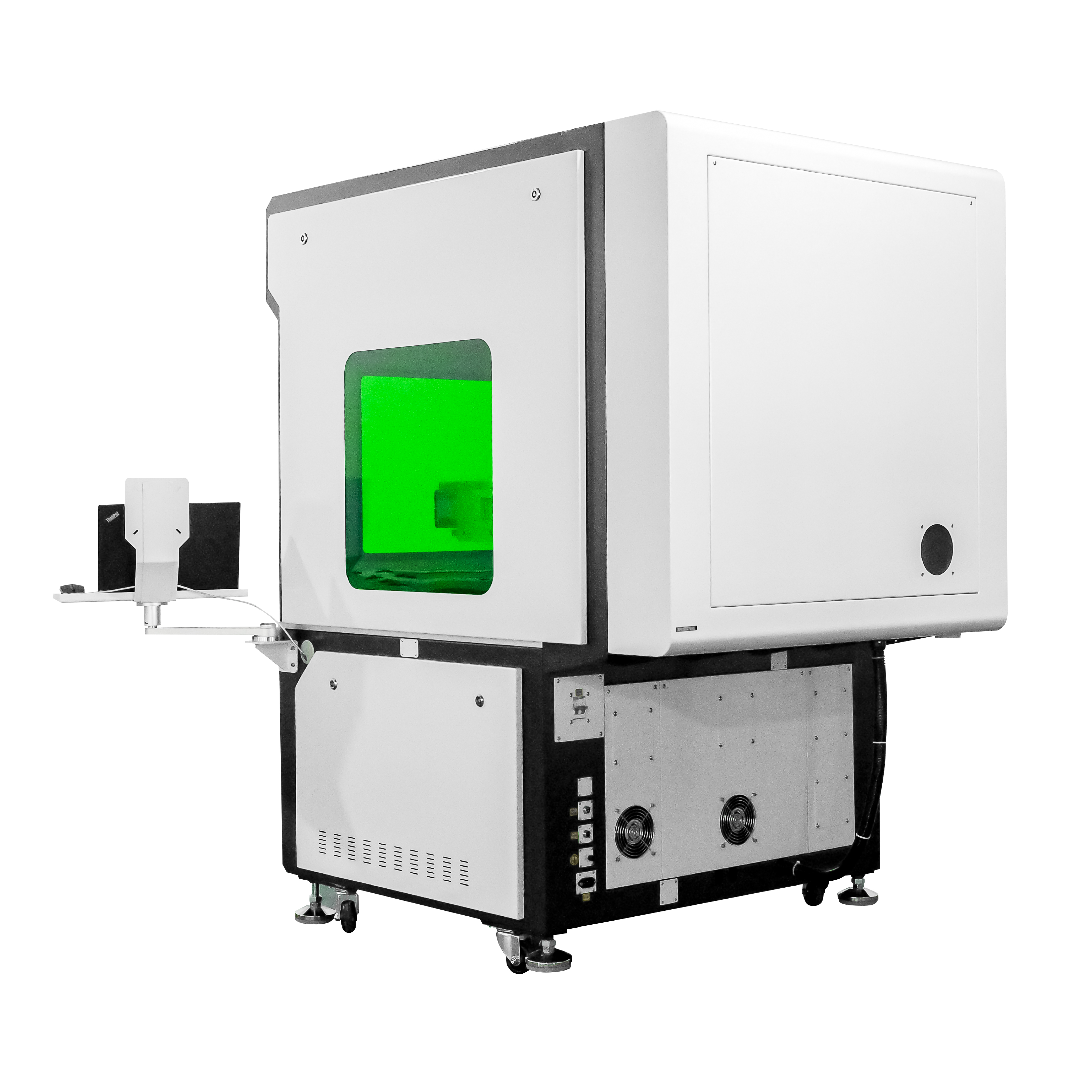 800 * 800 mm 1000 * 100 mm Fiber Mopa-lasermarkeermachine voor het graveren van grote oppervlakken / lasersplitsingsmarkeringen