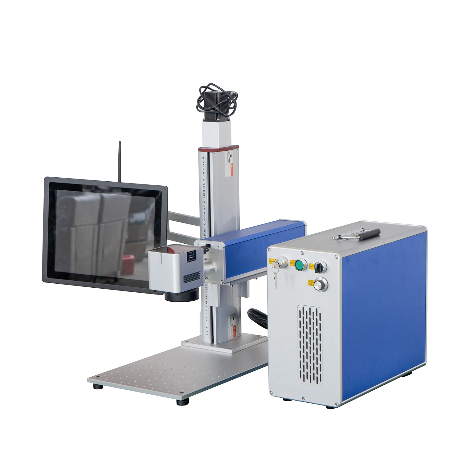 Touchscreen Computer IPG JPT RAYCUS MAX CNC Fiber Laser Marker Graveur Machine voor Metaal Plastic
