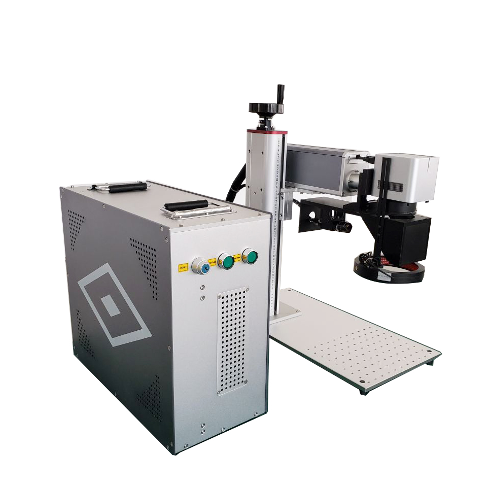 CCD Camera Vision Vliegende 20W 30W 50W 100W Mopa Fiber Laser Graveur Markering Machine met Transportband