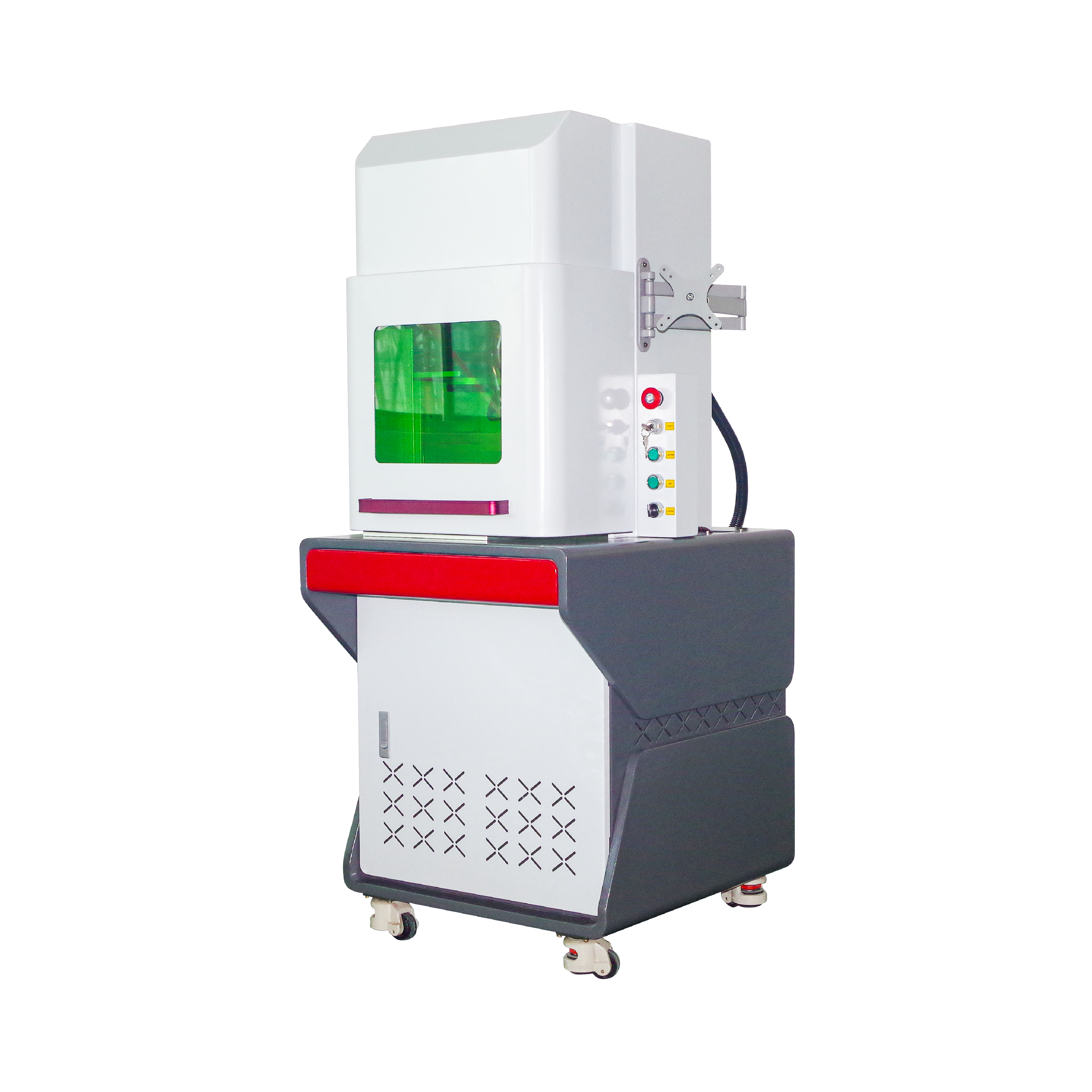 Ingesloten 30W 35W 60W Metalen Buis CO2 Lasergravure Markering Machine DAVI Laser Marker voor Plastic Acryl Papier Leer Houten Product